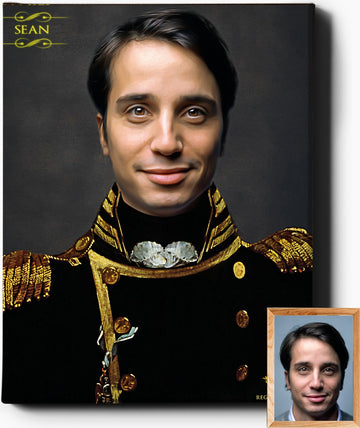 Custom Royal Portraits | Royal Captain | Custom Gift For Him - Regal Pawtraits