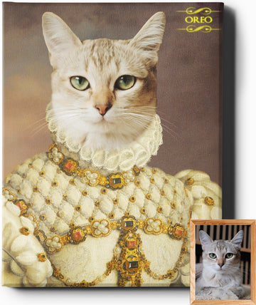Custom Pet Royal Portraits | The Princess | Custom Pet Portraits - Regal Pawtraits