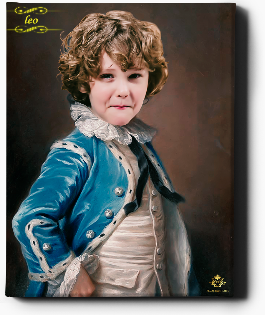 Little Lord II | Custom Royal Portraits | Custom Gift for Him - Regal Pawtraits