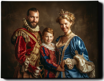 The Aristocratic Portrait: A Family Affair | Custom Family Portraits | Regal Pawtraits