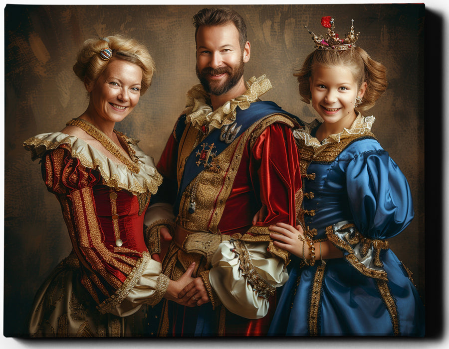 The Joyful Royals: A Family of Grace | Custom Family Portraits | Regal Pawtraits