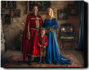 Castle Keepers: Guardians of the Throne | Custom Family Portraits | Regal Pawtraits