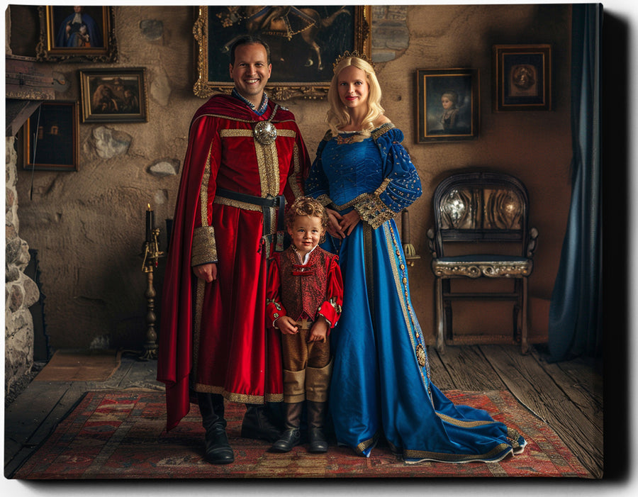 Castle Keepers: Guardians of the Throne | Custom Family Portraits | Regal Pawtraits