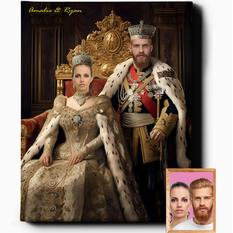 Royal Couple on Throne