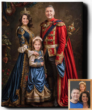 The Noble Monarchs: A Family of Grace | Custom Family Portraits | Regal Pawtraits