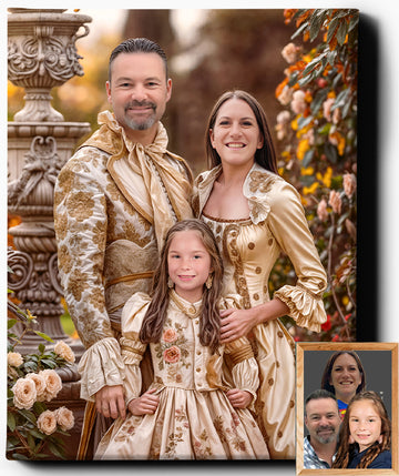 Royal Blossom Family: The Victorian Grace | Custom Family Portraits | Regal Pawtraits