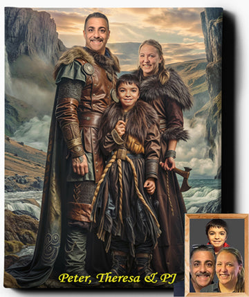 Royal Viking Family II | Custom Family Portraits | Custom Royal Portraits