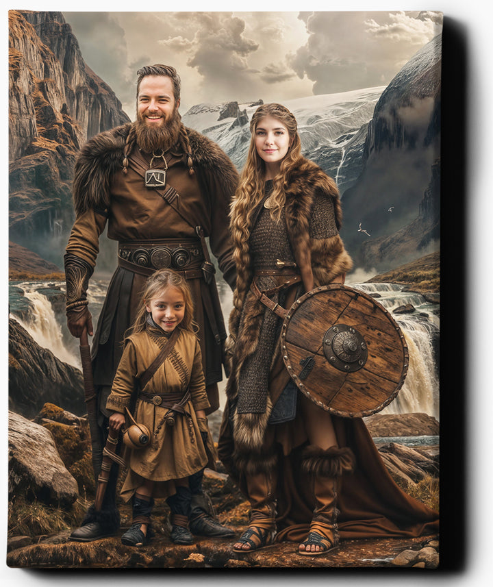 Royal Viking Family | Custom Family Portraits | Custom Royal Portraits