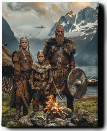 The Viking Clan: Warriors of the North | Custom Family Portraits | Regal Pawtraits