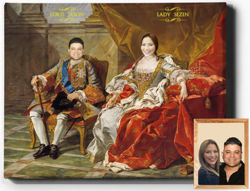 Custom Royal Portraits | Royal Couple I | Custom Gift For Couples - Regal Pawtraits