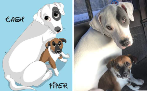 Custom Disneyfied Pet Portrait | Pet Disneyfication - Regal Pawtraits
