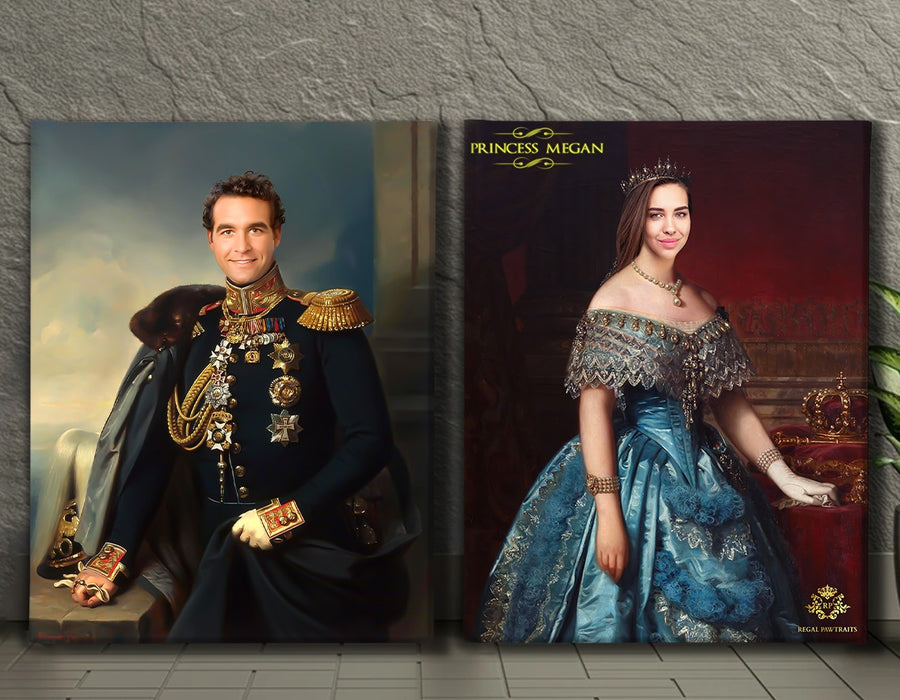 Valentines Bundle 5 | Custom Royal Portraits | Custom Gift For Couples - Regal Pawtraits