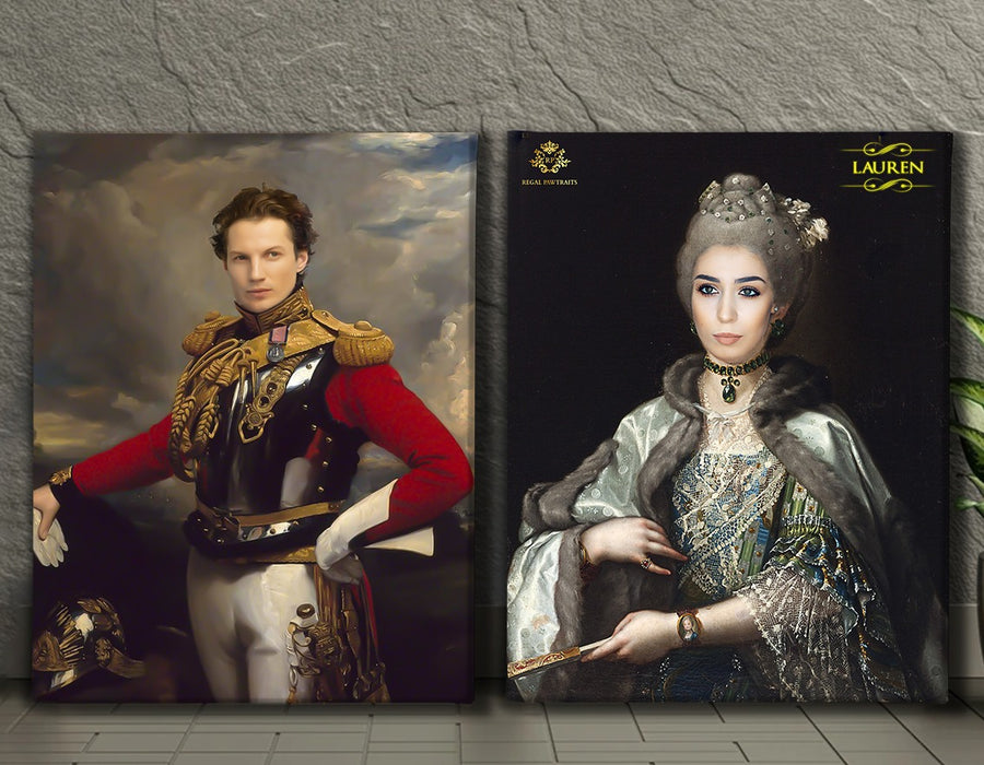 Valentines Bundle 6 | Custom Royal Portraits | Custom Gift For Couples - Regal Pawtraits