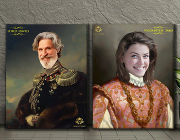 Valentines Bundle 7 | Custom Royal Portraits | Custom Gift For Couples - Regal Pawtraits