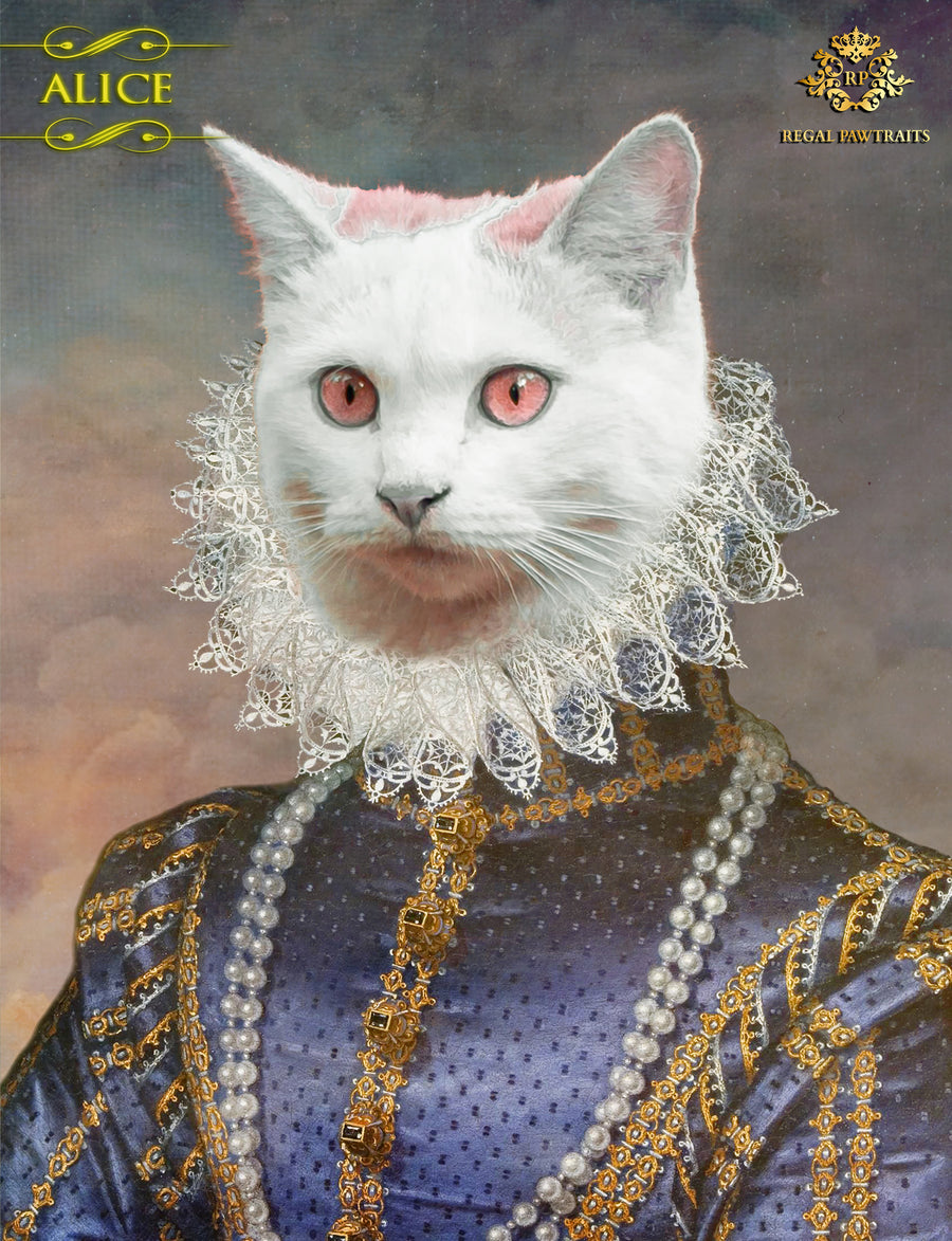 The Duchess | Custom Pet Portrait | Regal Pawtraits - Regal Pawtraits