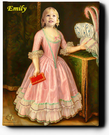Little Royal Lady | Custom Royal Portraits | Custom Gift for Kids - Regal Pawtraits