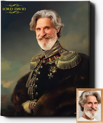 Custom Royal Portraits | The Commander | Custom Gift For Him - Regal Pawtraits