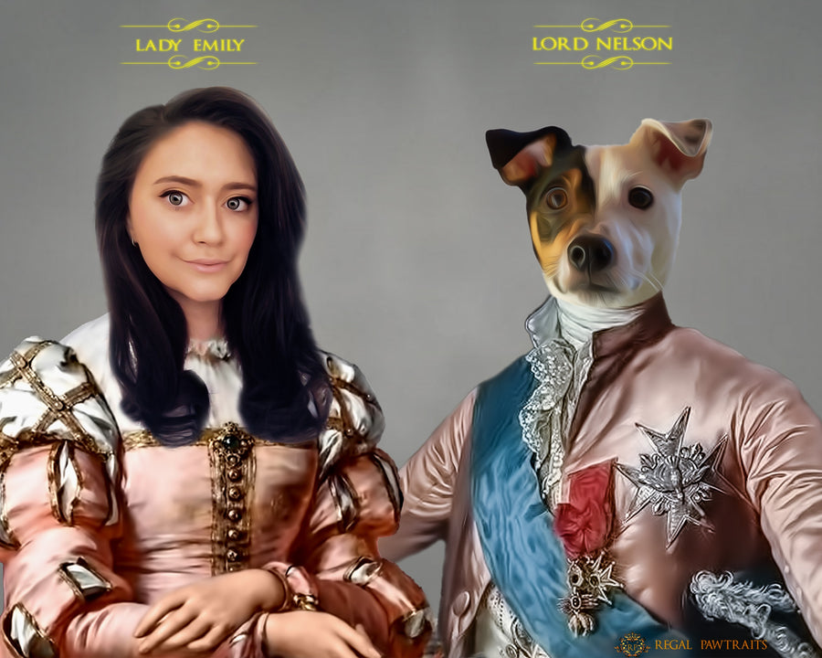 THE LORD & THE LADY III | CUSTOM PET PORTRAIT | REGAL PAWTRAITS - Regal Pawtraits
