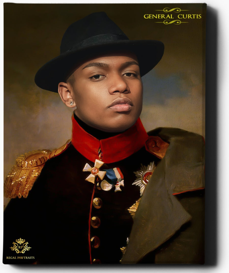Custom Royal Portraits | The General II | Custom Gift For Him - Regal Pawtraits