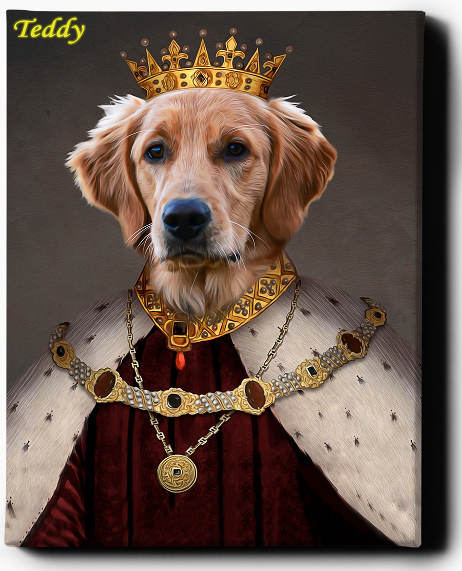 The Majestic King - Custom Royal Pet Portrait - Regal Pawtraits - Regal Pawtraits