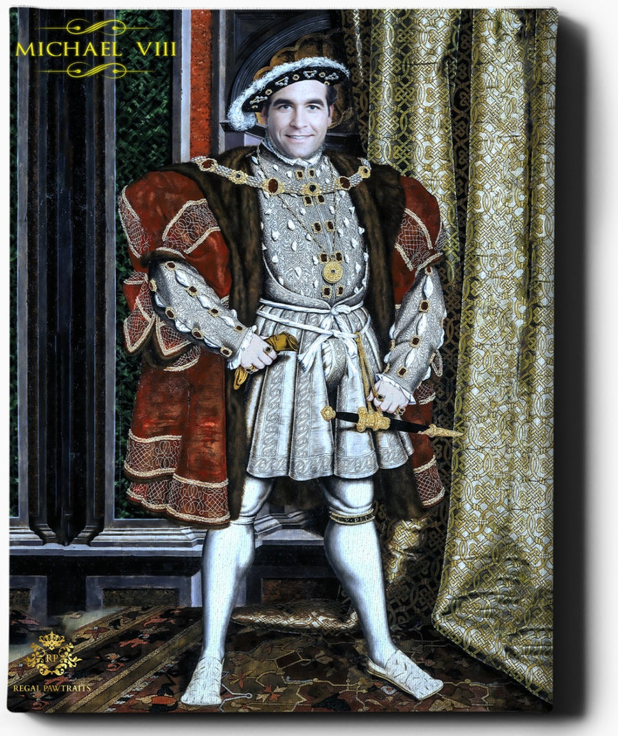 Custom Royal Portraits | Henry VIII | Custom Gift For Him - Regal Pawtraits
