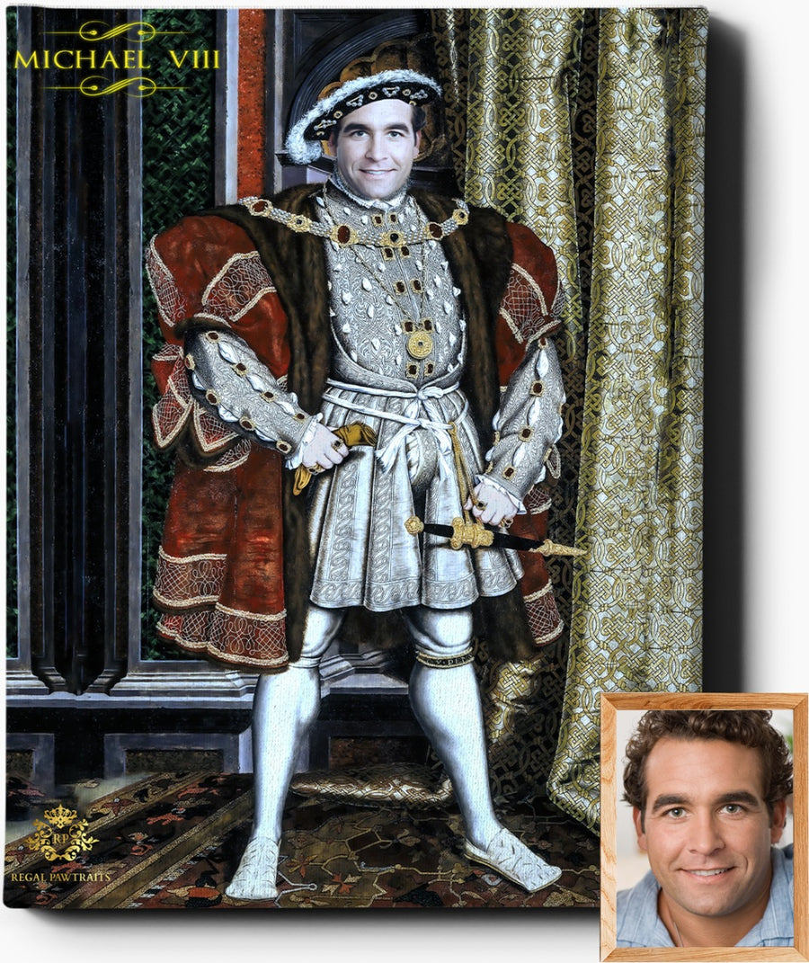 Custom Royal Portraits | Henry VIII | Custom Gift For Him - Regal Pawtraits