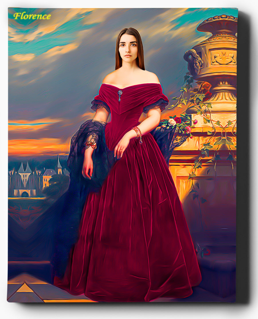 Custom Royal Portraits | The Duchess II | Custom Gift For Her - Regal Pawtraits