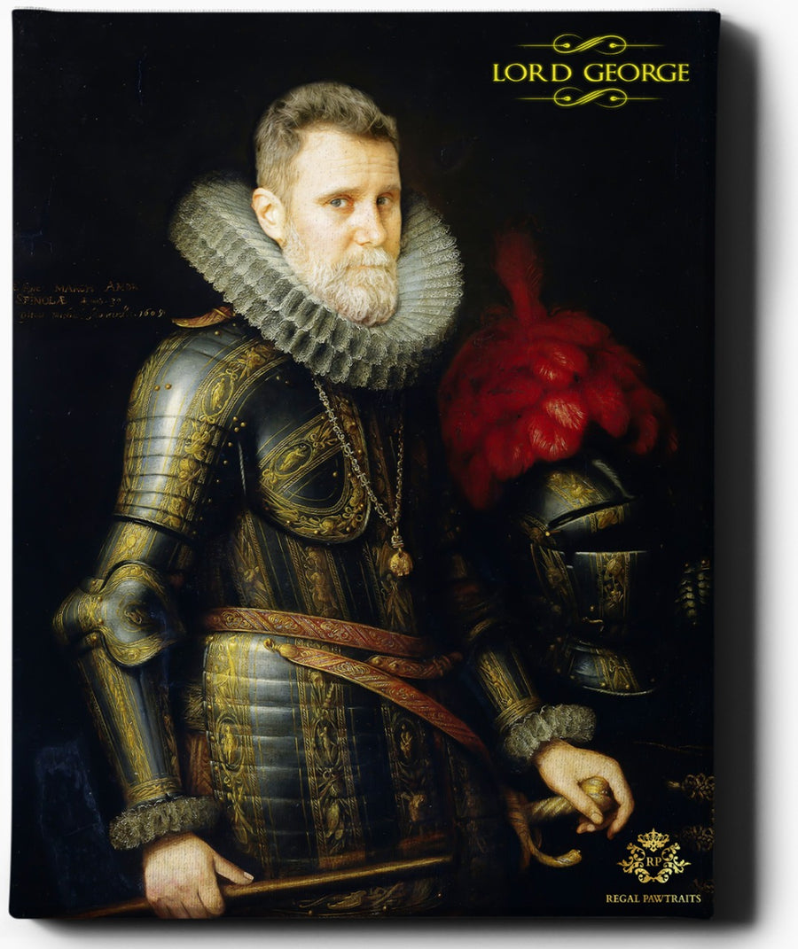 Custom Royal Portraits | The Knight II | Custom Gift For Him - Regal Pawtraits