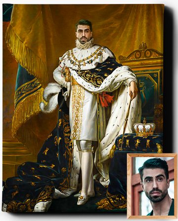 The Regal Emperor III | Custom Royal Portrait | Custom Gift For Him - Regal Pawtraits
