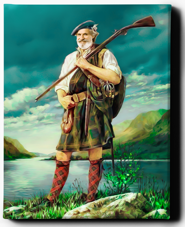 Custom Scottish Royal Portraits | The Highlander | Custom Gift For Him - Regal Pawtraits