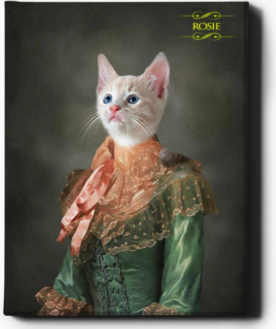 Custom Pet Portrait | The Lady | Custom Royal Portraits - Regal Pawtraits
