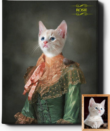Custom Pet Portrait | The Lady | Custom Royal Portraits - Regal Pawtraits
