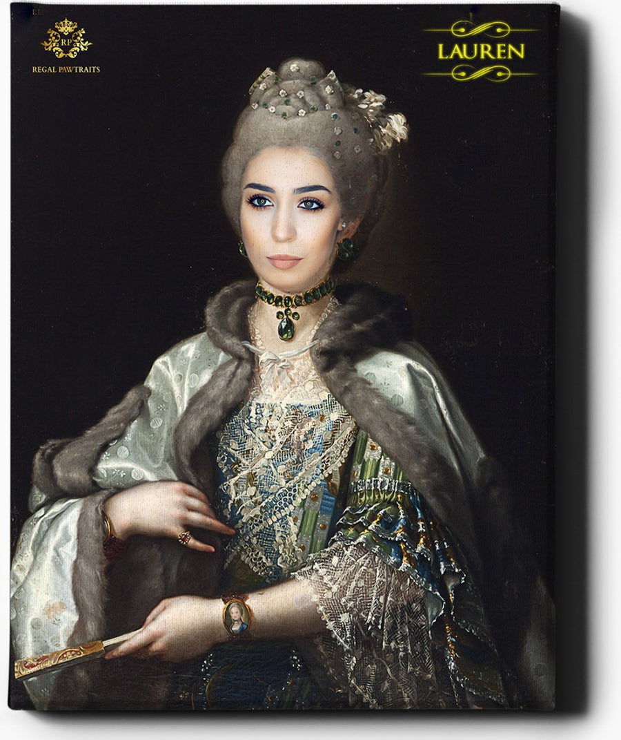 Custom Royal Portraits | The Princess II | Custom Gift For Her - Regal Pawtraits