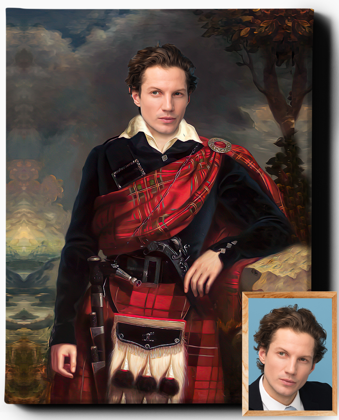 Custom Scottish Royal Portraits | The Highlander II | Custom Gift For Him