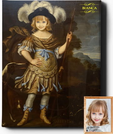 Little Princess | Custom Royal Portraits | Custom Gift for Kids - Regal Pawtraits