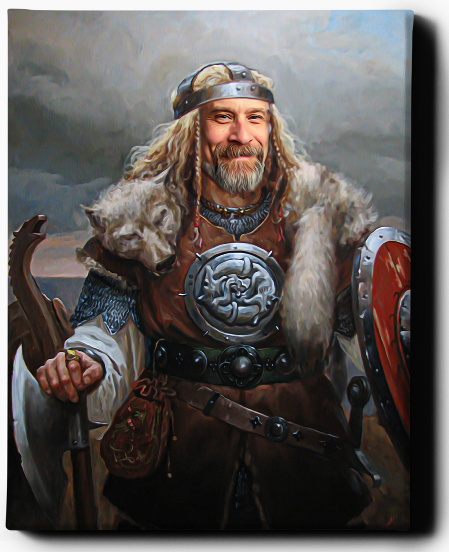 The Viking | Custom Viking Portrait | Custom Gift For Him - Regal Pawtraits