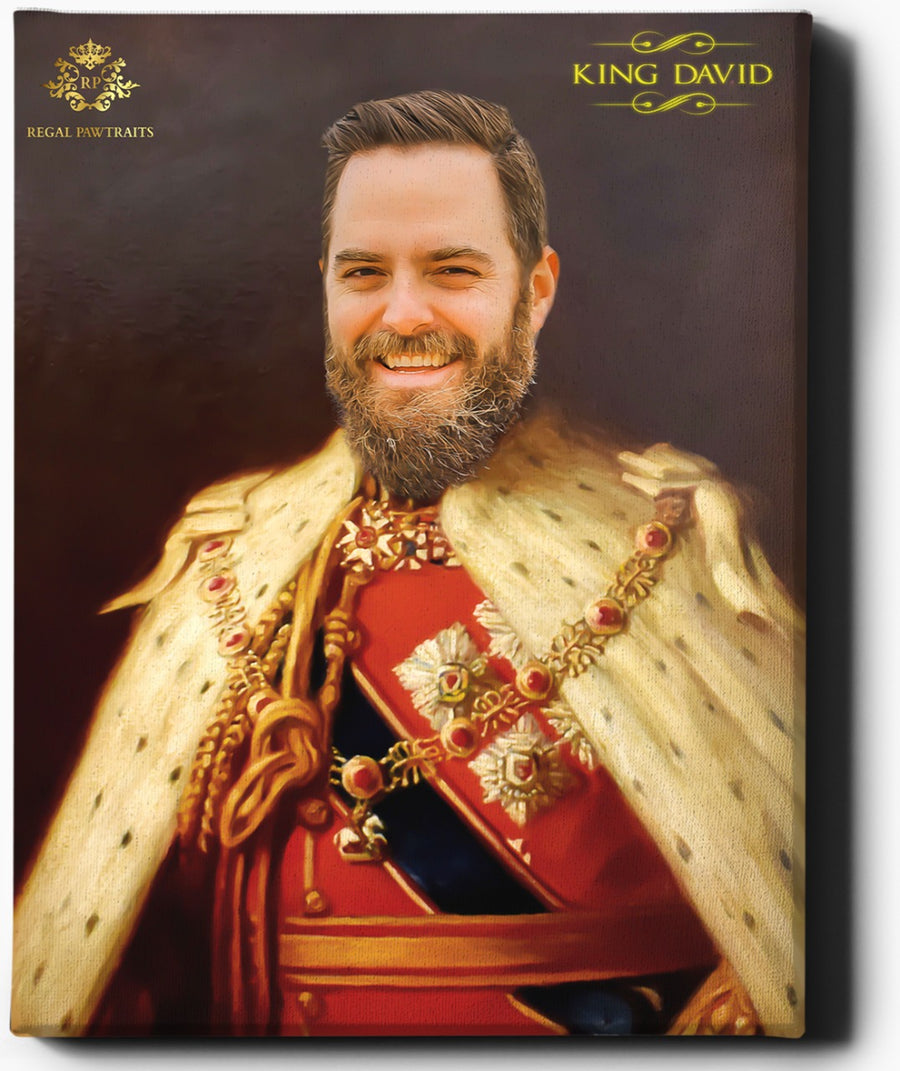 Custom Royal Portraits | His Majesty | Custom Gift For Him - Regal Pawtraits