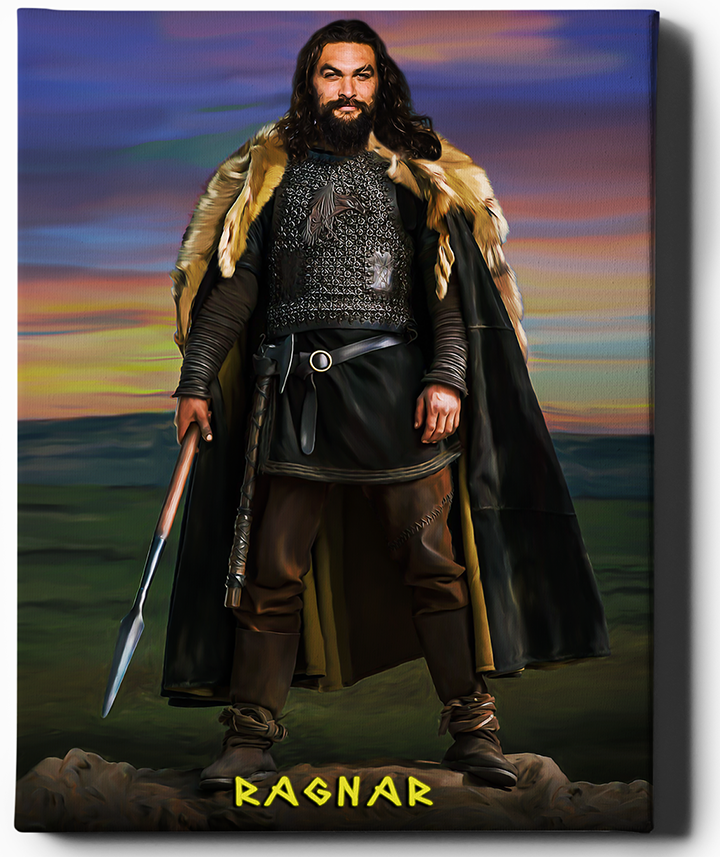 Viking Warrior | Custom Royal Portrait | Custom Viking Portrait - Regal Pawtraits