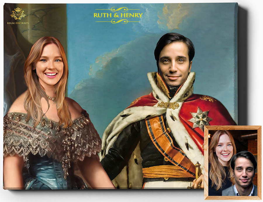 The Royals | Custom Royal Portraits | Custom Gift For Couples - Regal Pawtraits