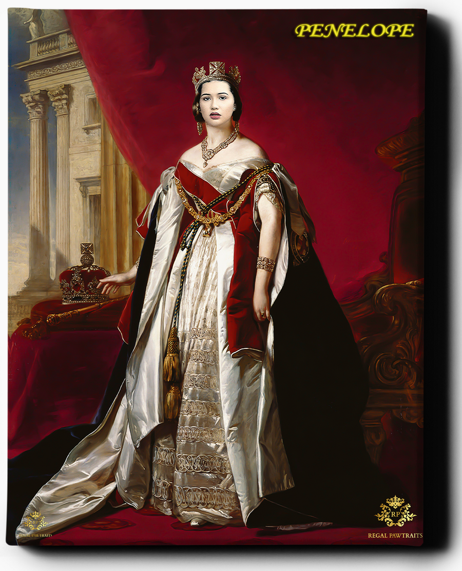 Custom Royal Portraits | The Regal Queen | Custom Gift For Her - Regal Pawtraits