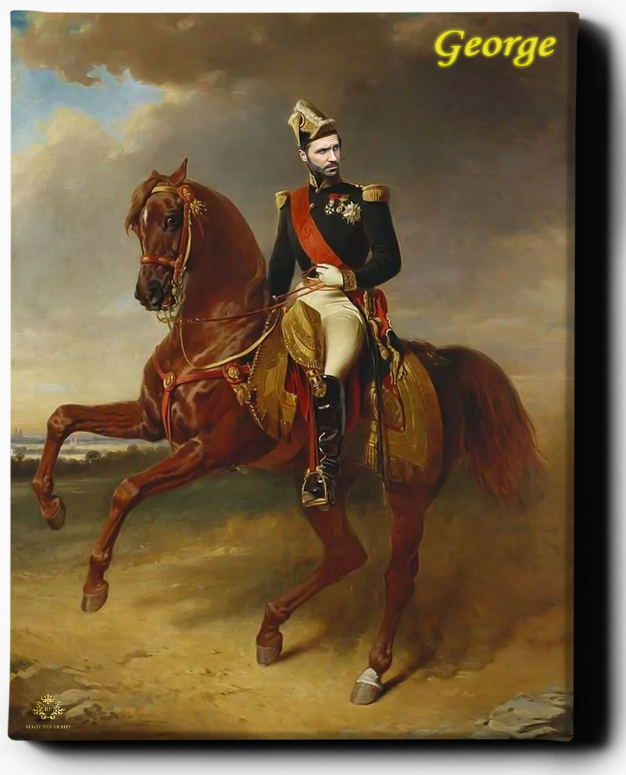 Custom Royal Portraits | The Colonel IV | Custom Gift For Him - Regal Pawtraits