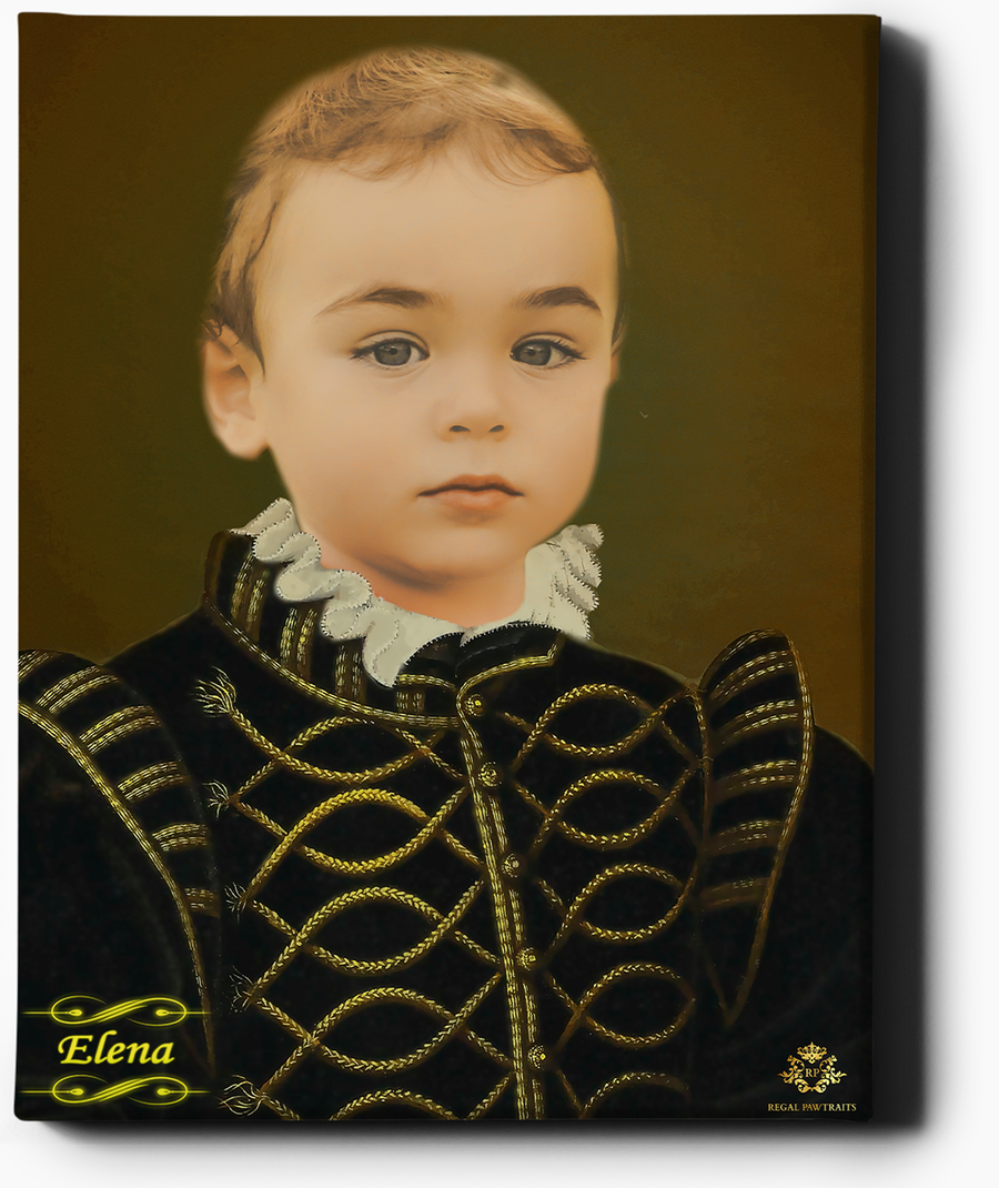 Little Lord V | Custom Royal Portraits | Custom Gift for Kids - Regal Pawtraits