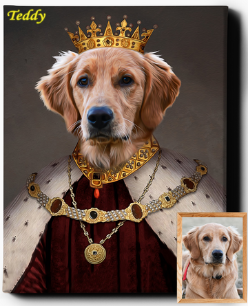 The Majestic King - Custom Royal Pet Portrait - Regal Pawtraits - Regal Pawtraits
